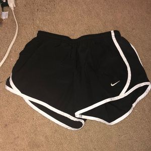 Black and white Nike shorts
